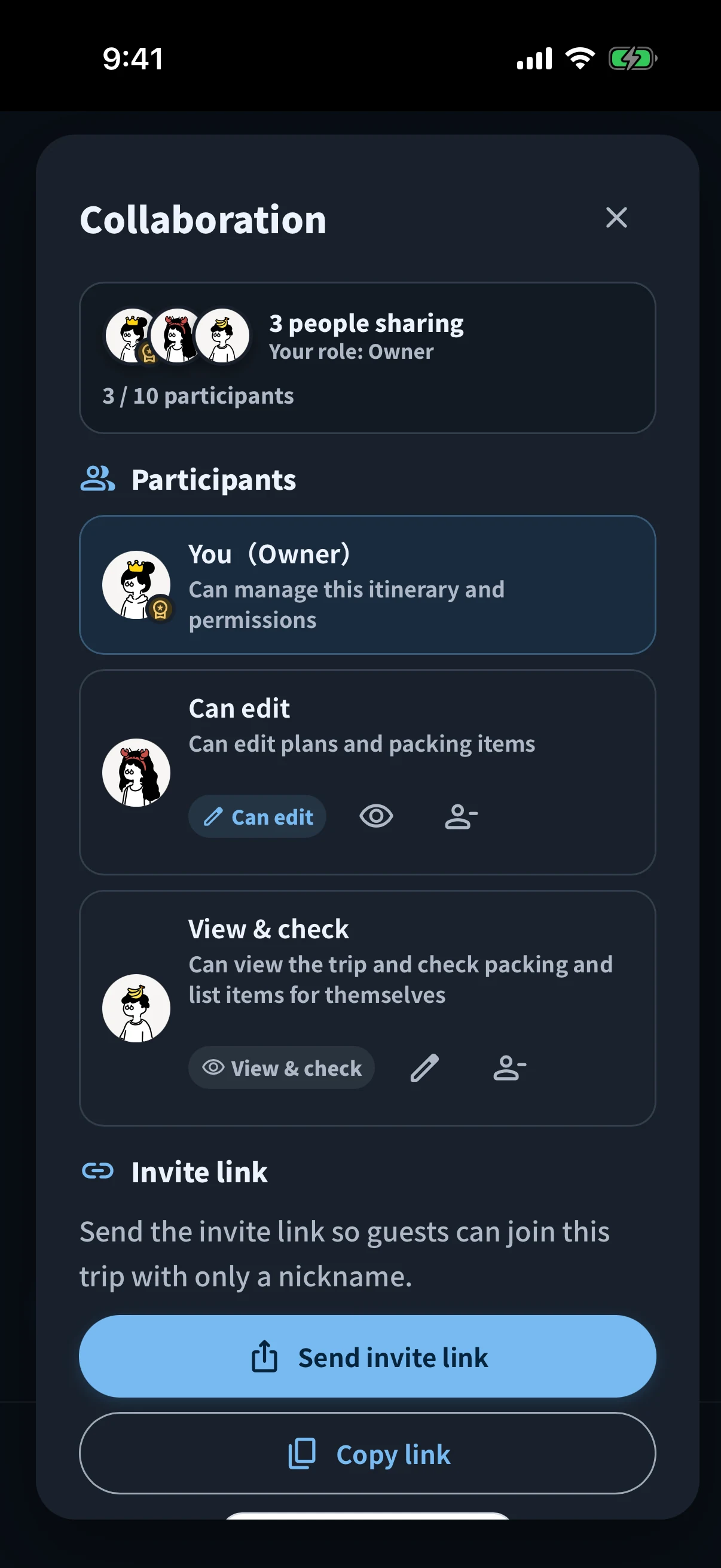 simrip Edit together screen in dark mode